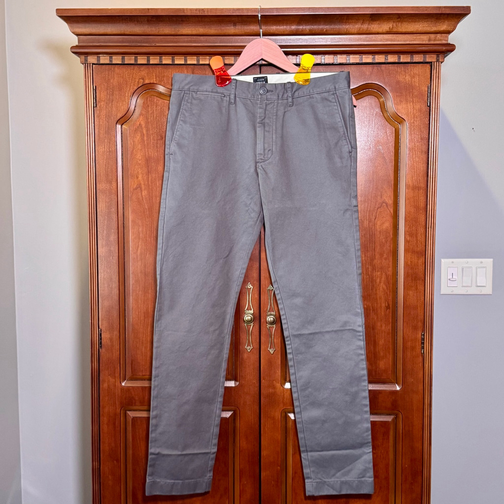 Men's J.Crew 484 Slim Broken-In Chinos 31x32 Gray